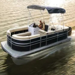 Best Selling Cheap Small Aluminum Pontaoon Fishing Boat Family Lake Entertainment Drifting Cruising Yachts for Sale