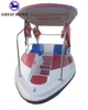 Newest Aqua Play Equipment 5 Seats Electric Self-drainage Drifting Boat Family Leisure Boat With Sunshade
