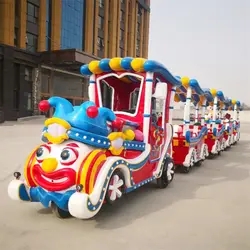 Good Shopping Mall Attractions Family Sightseeing Rides Amusement Park Rides Tourist Clown Electric Trackless Train