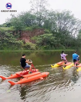 Water Sports Equipment LLDPE Pontoons Sea Buoy Bicycle Boat Bike Pedal Riding 