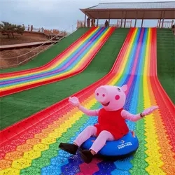 Children Amusement Park Equipment Outdoor Rainbow Dry Slide Adults Rainbow Slide Unpowered Slide for sale