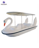 Fiberglass swan 4 seats leisure pedal boat for entertainment