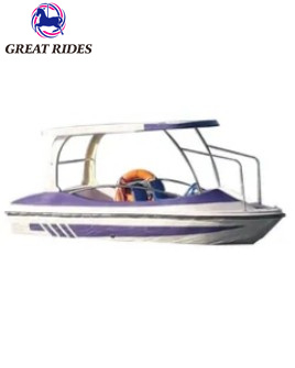 Newest Aqua Play Equipment 5 Seats Electric Self-drainage Drifting Boat Family Leisure Boat With Sunshade