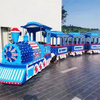 Low Price Tourist Attraction Amusement Park Family Games Electric Battery Drive England Vintage Trackless Train Ride