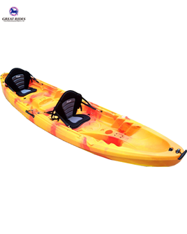Water play equipment 3 seats plastic PE kayak for entertainment
