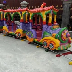 Square earn money machine kids amusement games electric mini track train for sale