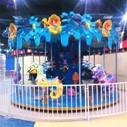 China manufacturer amusement park games machine children carusel horses merry go round ride for sale