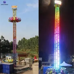 High quality outdoor amusement park attraction adults carnival games thrilling free fall drop tower rides for sale