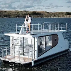 Newest Design Factory Price Customize Size Aluminium Prefab Mobile Houseboat for Sale