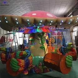 Cheap attraction kids amusement park game clown theme mini flying chair rides for sale