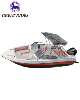 8 People Capacity Fiberglass Family Fishing Boat Racing Sport Yachts Luxury Leisure Boat 
