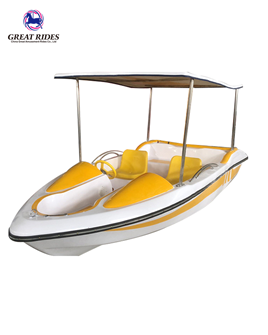 Fiberglass 4-5 seats leisure electric boat for entertainment