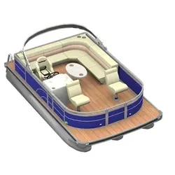 New cheap high quality fishing aluminum pontoon yacht 14FT-30FT leisure boat nice ducking recreational floating boat for family