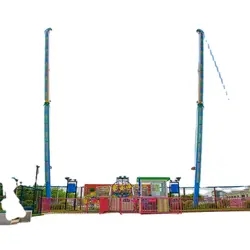 Thrilling amusement park jumping games human slingshot bungee rocket ride
