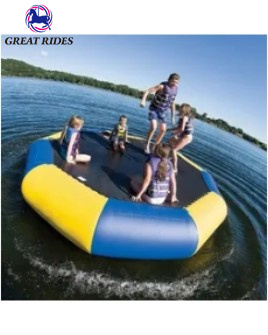 Popular Inflatable PVC Floating Water Park Jumping Island Sea Water Trampoline for Lake River