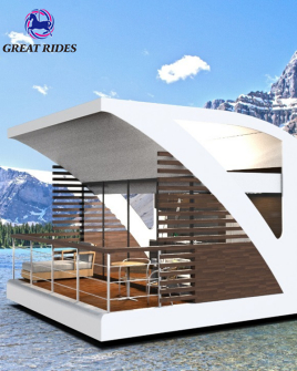 2022 Best Selling 18ft Luxury Aluminium Trimaran Tritoon Party Pontoon House Boat for Sale
