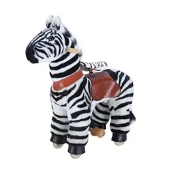 Low Price Plush Mechanical Horse Kids Fairground Equipment Walking Animals Style Foot Pedal Riding Toy Small Size Horse Toy
